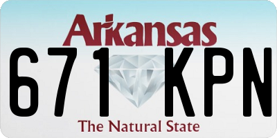 AR license plate 671KPN