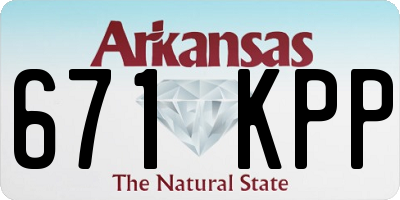 AR license plate 671KPP