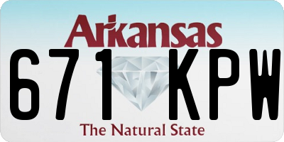 AR license plate 671KPW