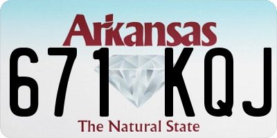 AR license plate 671KQJ