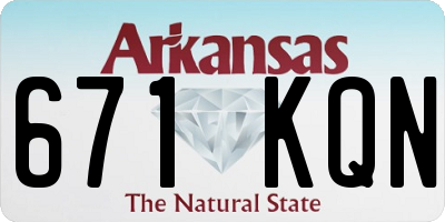 AR license plate 671KQN