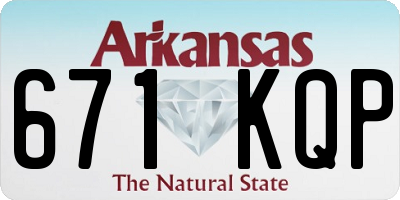 AR license plate 671KQP