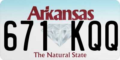 AR license plate 671KQQ