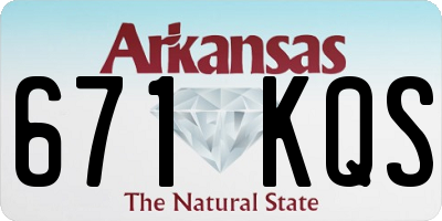 AR license plate 671KQS