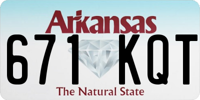 AR license plate 671KQT