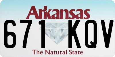 AR license plate 671KQV