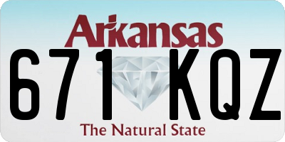 AR license plate 671KQZ