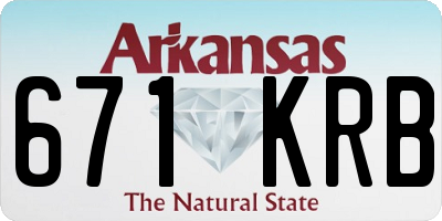 AR license plate 671KRB