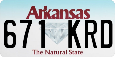 AR license plate 671KRD