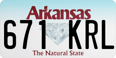 AR license plate 671KRL