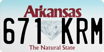 AR license plate 671KRM