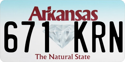 AR license plate 671KRN