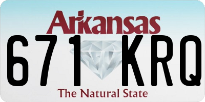 AR license plate 671KRQ