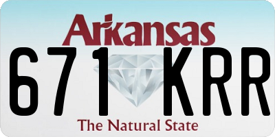 AR license plate 671KRR