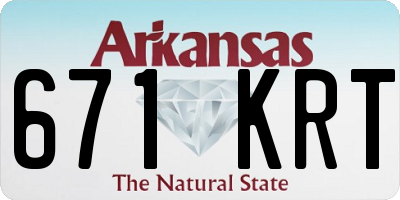 AR license plate 671KRT