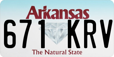 AR license plate 671KRV