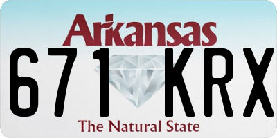 AR license plate 671KRX
