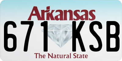 AR license plate 671KSB