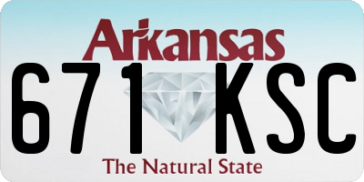 AR license plate 671KSC