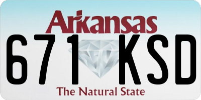 AR license plate 671KSD