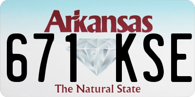 AR license plate 671KSE
