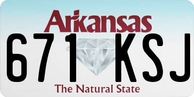 AR license plate 671KSJ