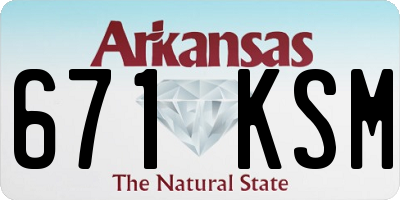AR license plate 671KSM