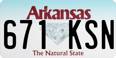 AR license plate 671KSN