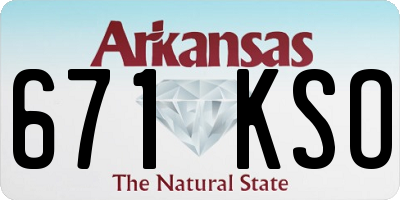 AR license plate 671KSO