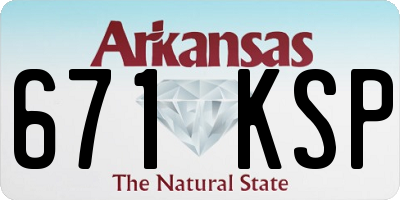 AR license plate 671KSP