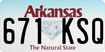 AR license plate 671KSQ