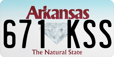 AR license plate 671KSS