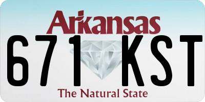 AR license plate 671KST