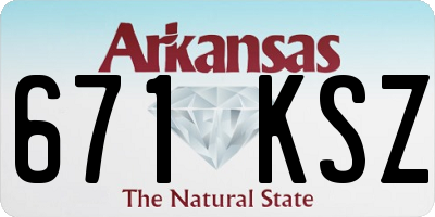 AR license plate 671KSZ