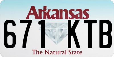 AR license plate 671KTB