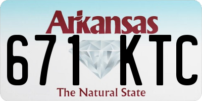 AR license plate 671KTC