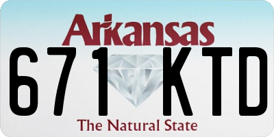 AR license plate 671KTD