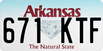 AR license plate 671KTF