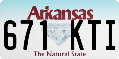 AR license plate 671KTI