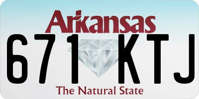 AR license plate 671KTJ