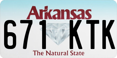 AR license plate 671KTK