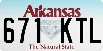 AR license plate 671KTL