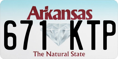 AR license plate 671KTP