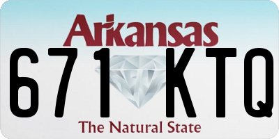 AR license plate 671KTQ