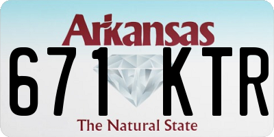 AR license plate 671KTR