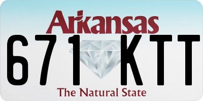 AR license plate 671KTT