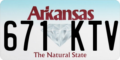 AR license plate 671KTV