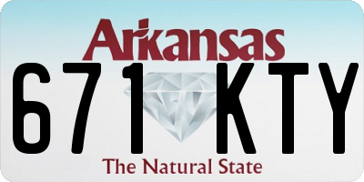 AR license plate 671KTY