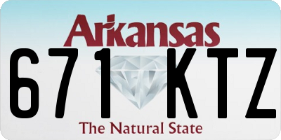 AR license plate 671KTZ