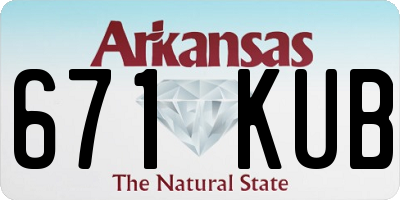 AR license plate 671KUB
